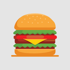 vector illustration of a hamburger