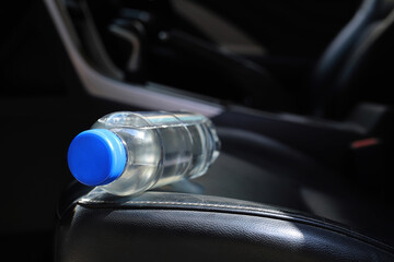 The water bottle in the car
