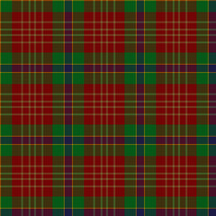 Brown, Green, Red, Yellow, Blue Tartan Weave Pattern - Tile