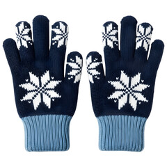 Cozy knitted winter gloves with snowflake design for warmth and style