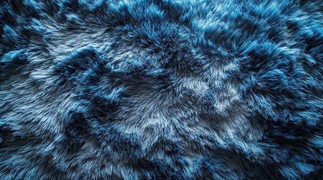 Abstract blue fur texture background with a soft and cozy feel for luxurious design