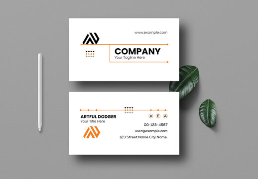 Clean Business Card Layout Template