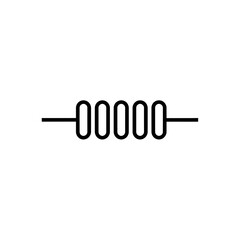 Inductor Coil Vector Icon