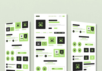 Modern Wireframe Landing Page UI Template