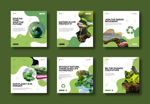 Save Nature Social Media Template