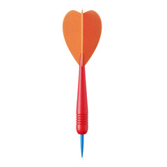 Red and orange plastic dart for dartboard game