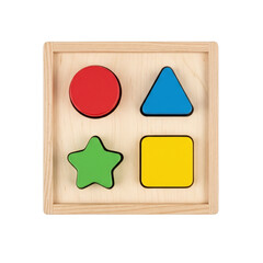 Wooden shape sorter puzzle for child development