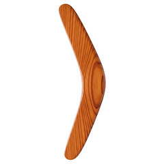 Classic wooden boomerang for outdoor activity