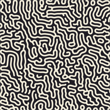 Dynamic Black and White Abstract Wavy Line Pattern