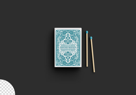 Matches Box Mockup Isolated