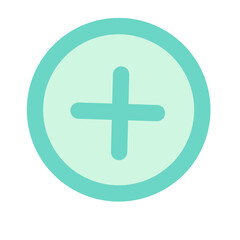 Obraz premium Pastel Plus Sign Icon in Circle