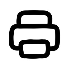 Simple Printer Doodle Icon