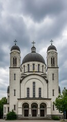 Obraz premium Orthodox Church Exterior Facade.