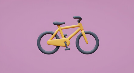 pink bike on a blue background