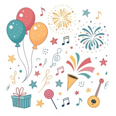 birthday card with balloons