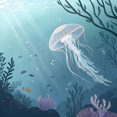 jellyfish in the sea