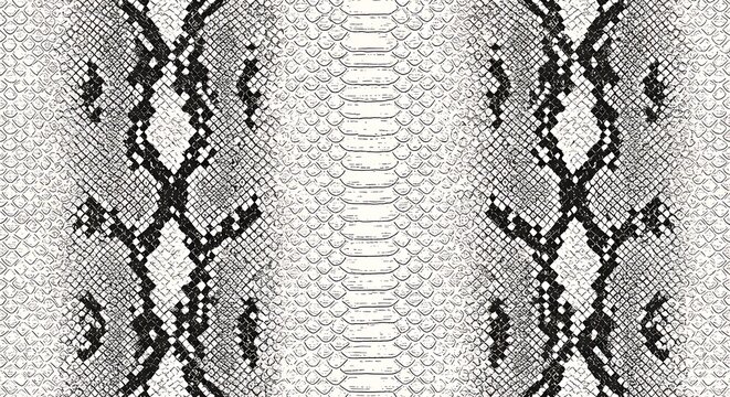 Symmetrical snake skin texture with detailed scales and patterns - Powered by Adobe