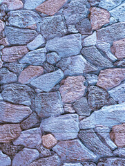 Blue Purple Pastel Stone Wall Texture - Natural Rock Pattern Background with Rustic Brown Accents for Creative Design Projects. Ultra High Resolution