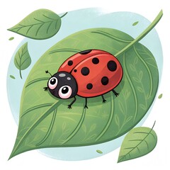 ladybug on green leaf