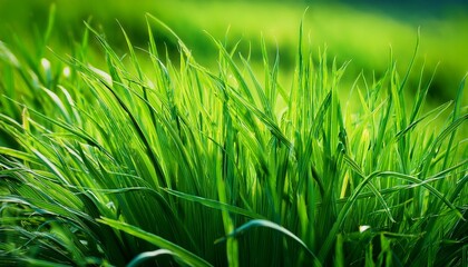 Lush Green Bermuda Grass Close Up