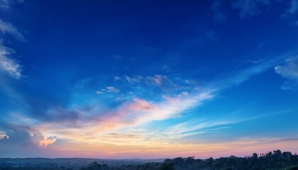 Stunning Blue Sky With Gradient Colors