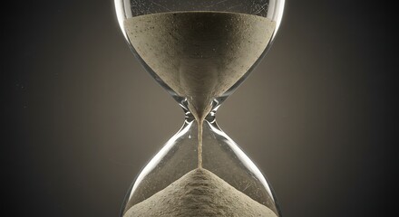 An hourglass with all sand stuck in the top part, symbol of endless waiting and poverty, hyper-realistic