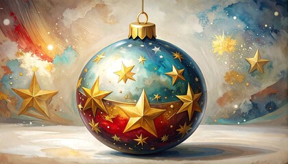 Ornate Christmas ornament, stars