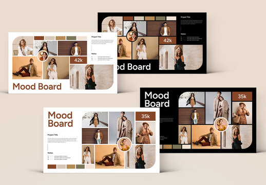 Elegant Fashion Mood Board Presentation Template