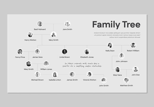 Family Tree and Organizational Structure Infographic Presentation Template