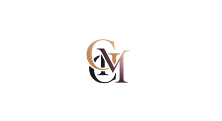 Elegant Monogram CM Logo Design.
