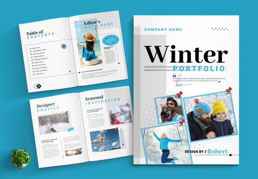 Winter Portfolio Magazine Template