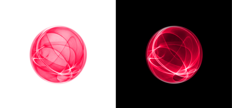 Red luminous spheres PNG transparent overlay ideal for graphics design