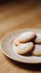 Fototapeta premium Plate of homemade sugar cookies with a cozy, warm light.