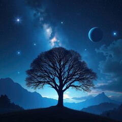 tree in the night