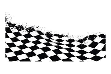 Grunge Distressed Racing Flag Wave