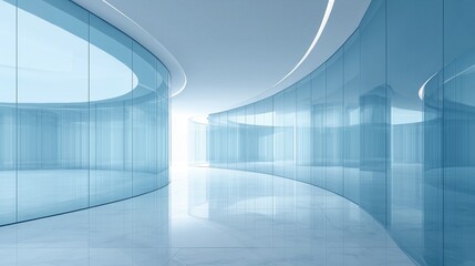 Obraz premium A large, empty room with a blue ceiling and white walls