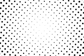 Abstract Halftone Sunburst Rays with Grunge Linear Dot Vector Design