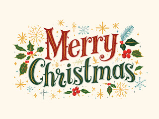 Merry Christmas Festive Typography