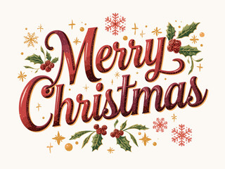 Merry Christmas Festive Typography