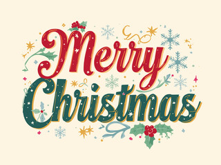 Merry Christmas Festive Typography
