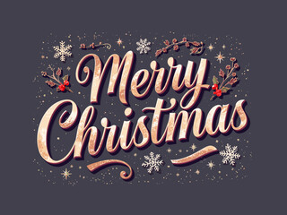 Merry Christmas Festive Typography
