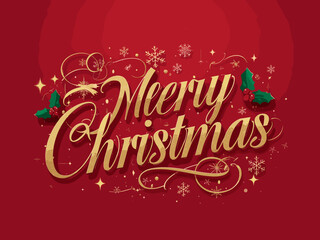 Merry Christmas Festive Typography