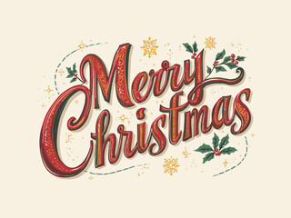 Merry Christmas Festive Typography
