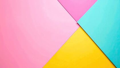 Abstract image of four pastel-colored papers arranged in an overlapping, geometric pattern creating a visually appealing and simple design