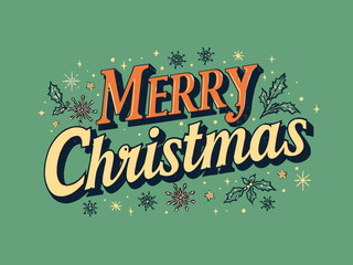 Merry Christmas Festive Typography