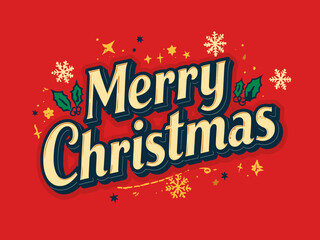 Merry Christmas Festive Typography