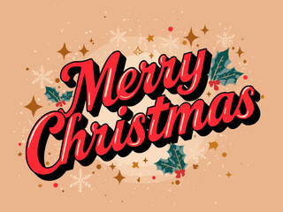 Merry Christmas Festive Typography