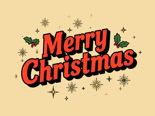 Merry Christmas Festive Typography