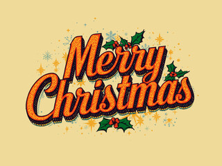 Merry Christmas Festive Typography