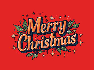 Merry Christmas Festive Typography